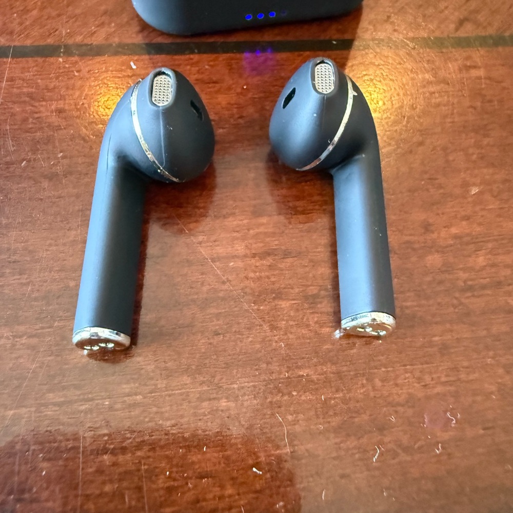 Sentry Black Bluetooth Wireless Earbuds in charging case